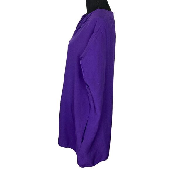 DIANE VON FURSTENBERG Tunic V Neck Dress Purple M 11-11 - Picture 4 of 12